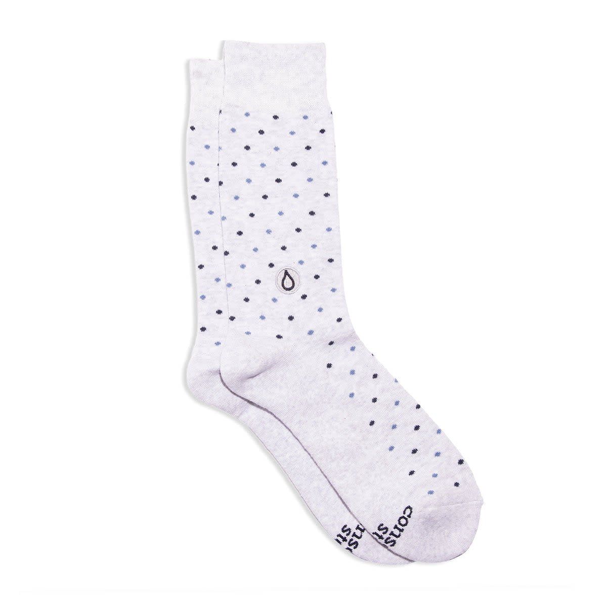 Conscious Step Socks that Give Water, Dancing Polka Dots, Medium