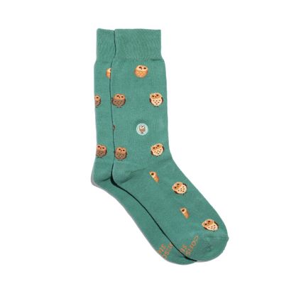 Conscious Step Socks  Protect Owls, Green, Medium