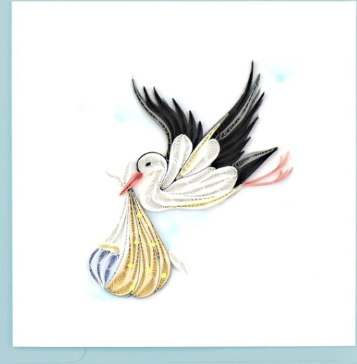 Special Delivery Stork Quilling Card, Vietnam