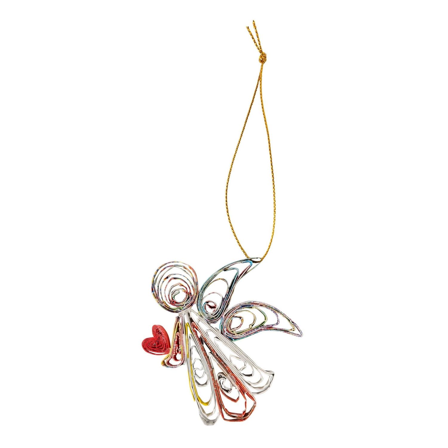 Angel Heart Quilled Paper Ornament
