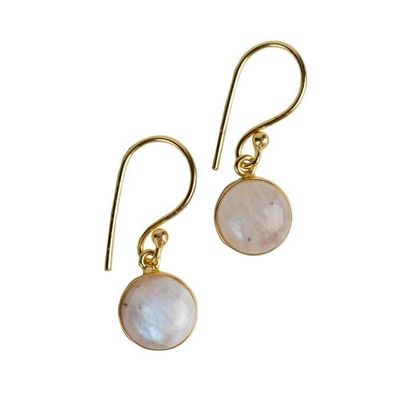 Moonstone Dew Drop Earrings, India