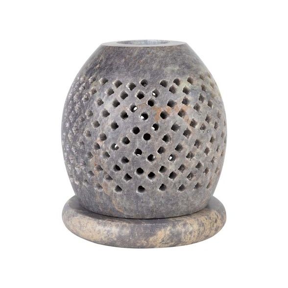 Carved Stone Incense Holder, India