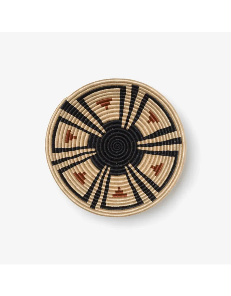 Akazi Basket Burnt Orange and Black 12", Rwanda