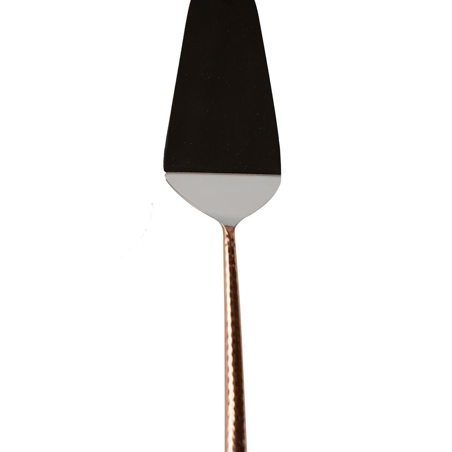 Copper and Silver Pie Server