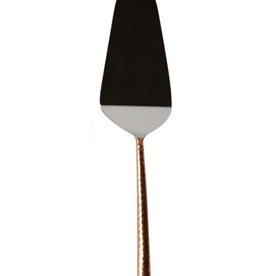 Copper and Silver Pie Server