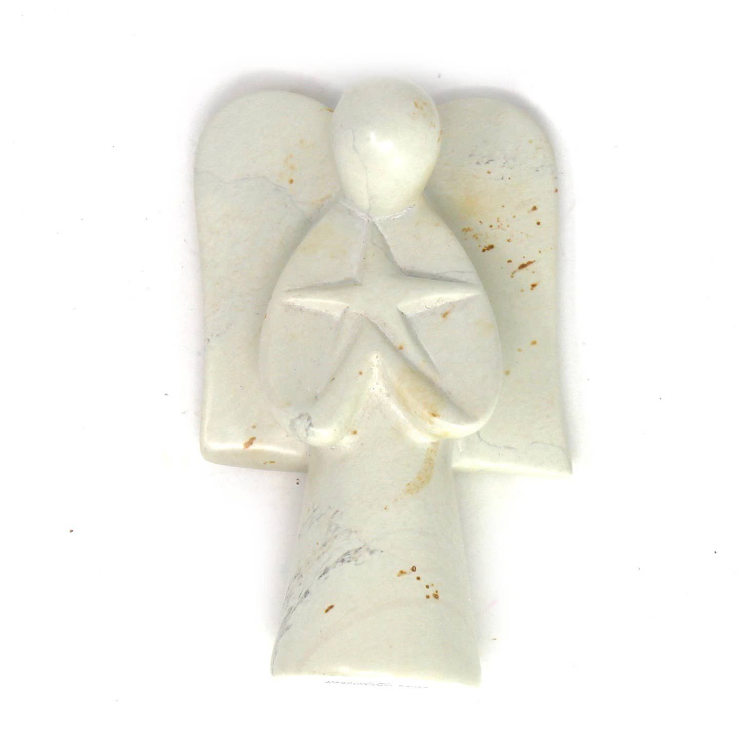 Soapstone Angel Sculpture Holding Star, Kenya