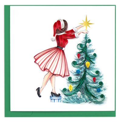 Christmas Lady  Quilling Card, Vietnam
