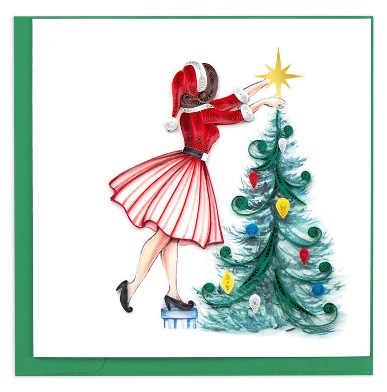 Christmas Lady  Quilling Card, Vietnam