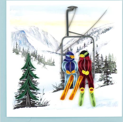 Ski Lift Quilling Card, Vietnam