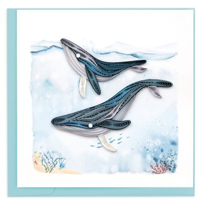 Humpback Whales Quilling Card, Vietnam