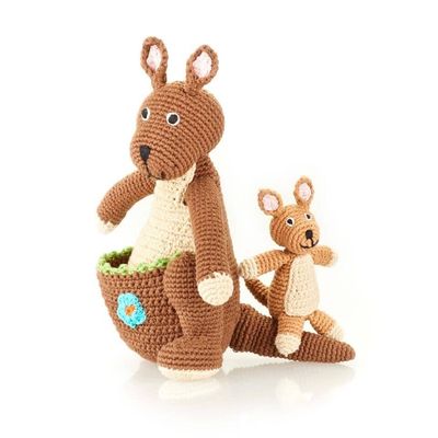 Stuffed Animal - Kangaroo with Baby Kanga, Bangladesh