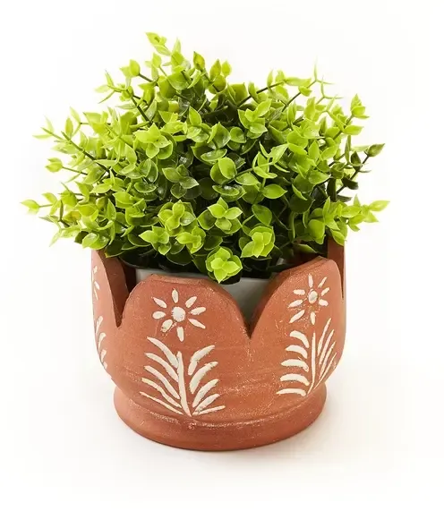 Terracotta Petals Planter, India