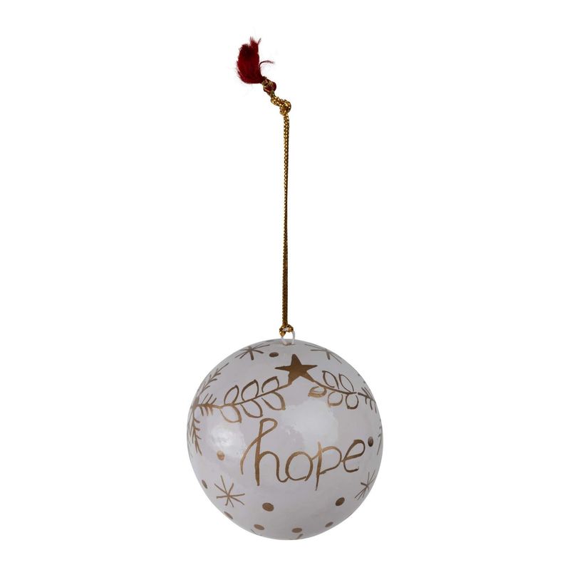 Paper Mache Hope Ball Ornament