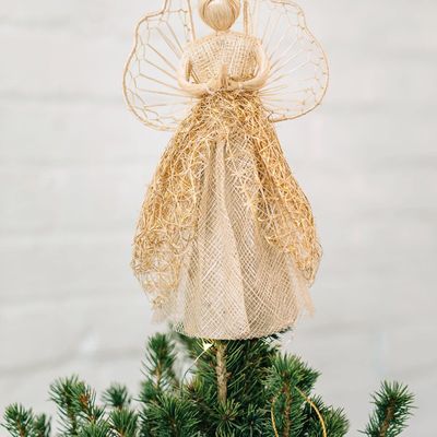 Sinamay Tree Topper Angel