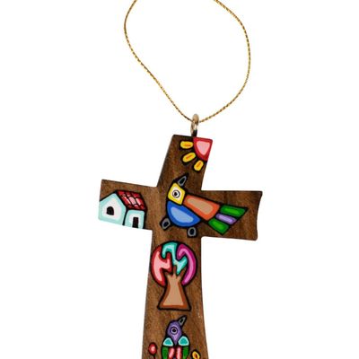 Folk Art Cross Ornament