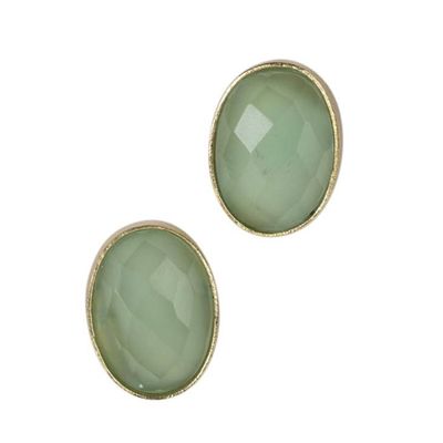 Shanti Green Onyx Stud Earrings, India