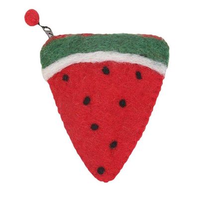 Watermelon Slice Felt Coin Purse, Nepal