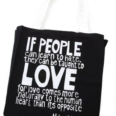 Black Love Comes More Naturally Mandela Tote Bag, South Africa