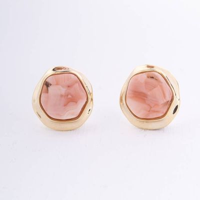 Opulence Opal Studs in Iridescent Pink, China