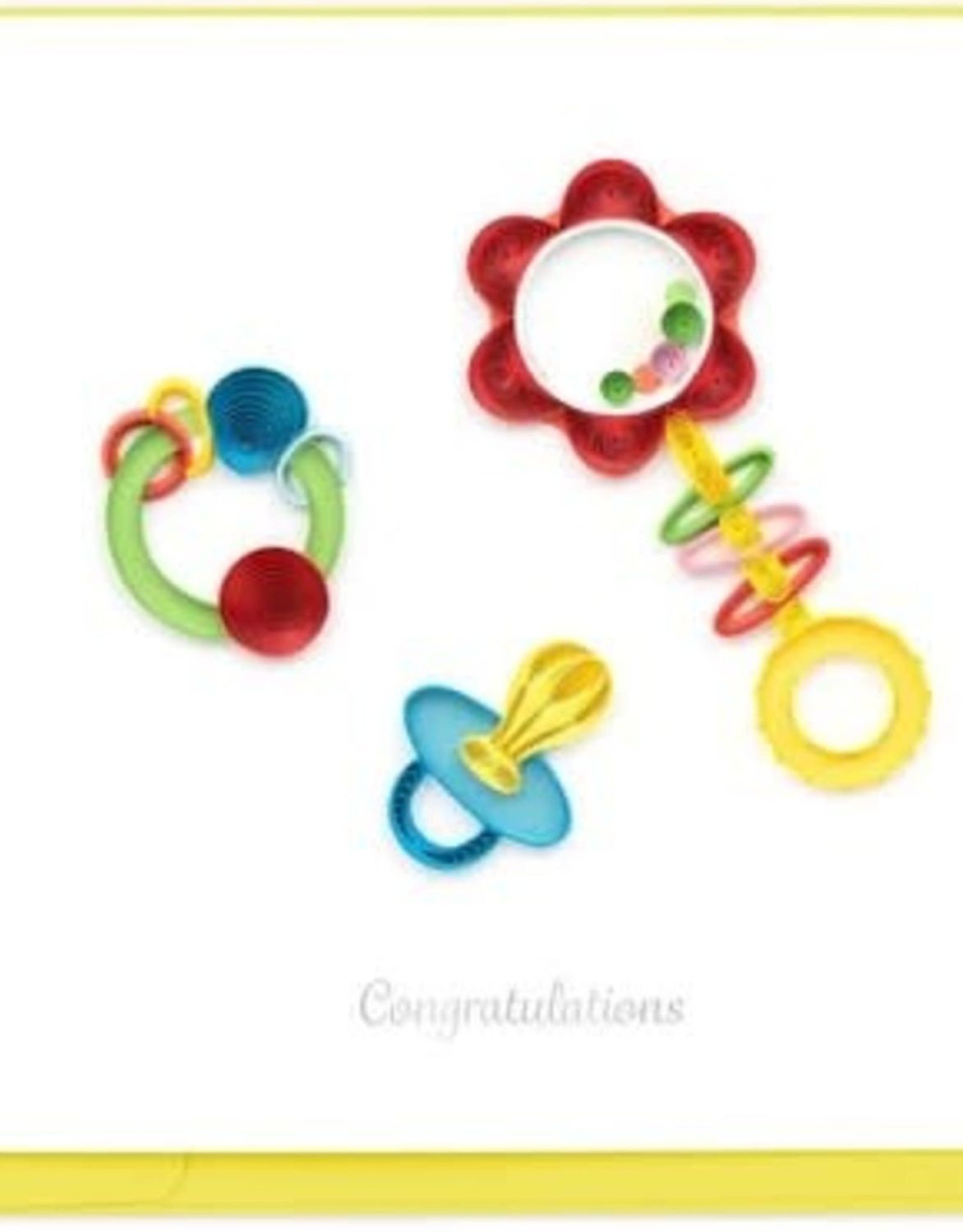 Baby Rattles Quilling Card, Vietnam