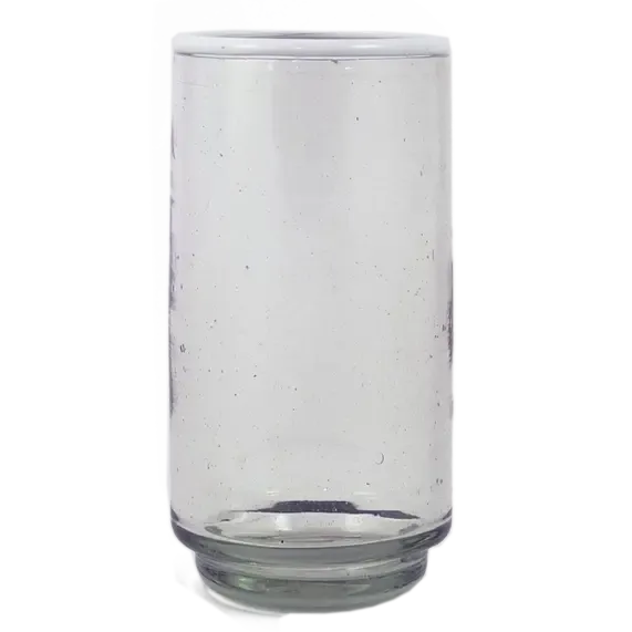 Large White Rim Stacking Glass, Guatemala