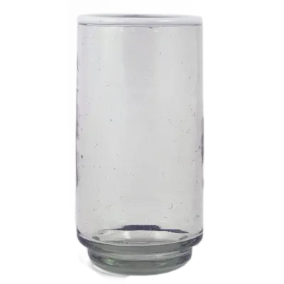 Large White Rim Stacking Glass, Guatemala