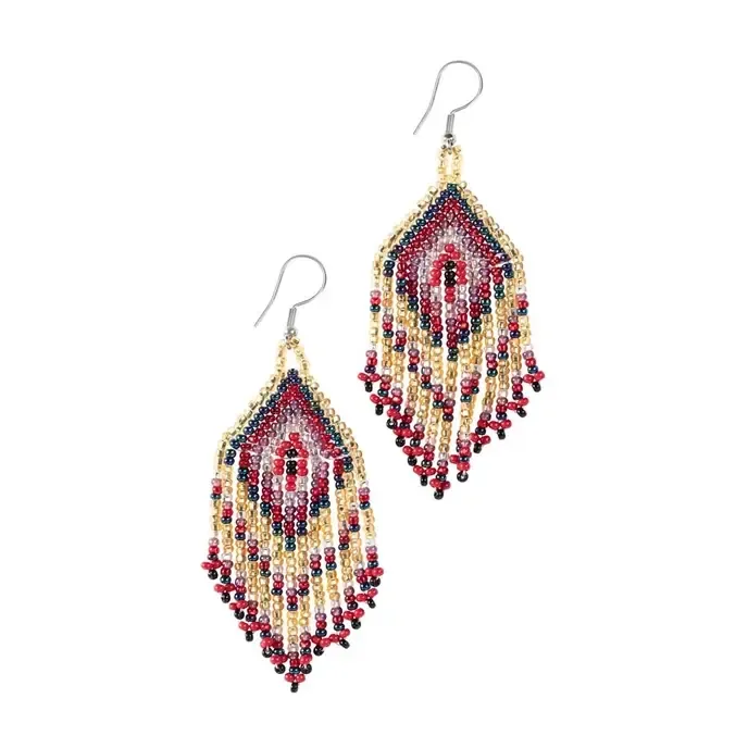 Kite Fringe Earrings, Guatemala