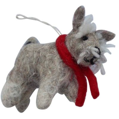 Terrier Dog Felt Ornament, Nepal