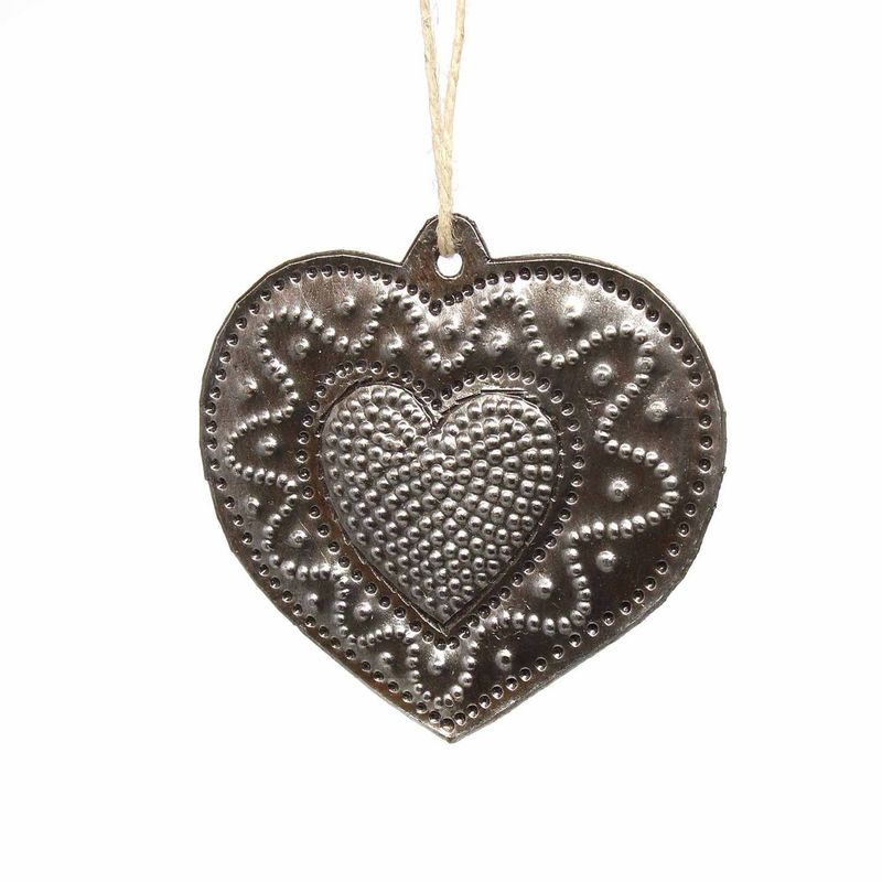 Swirly Heart Ornament, Haiti