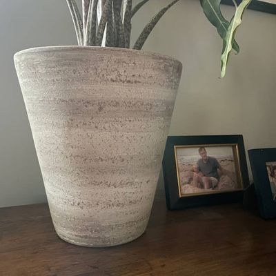 Large Concrete White-Wash Terracotta Planter, Nicaragua