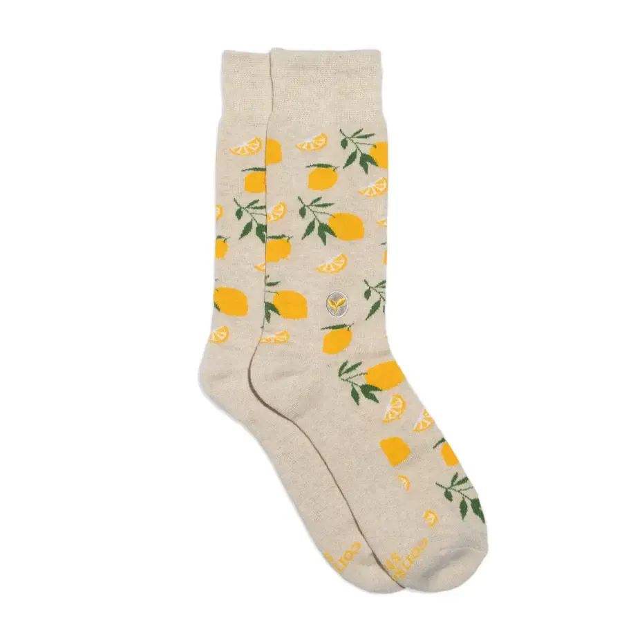 Conscious Step Socks that Plant Trees, Lemon Squeezy, Medium