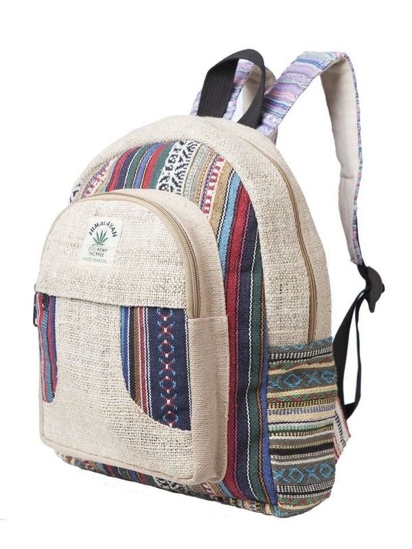 Hemp Cotton Knapsack Multicolour, Nepal