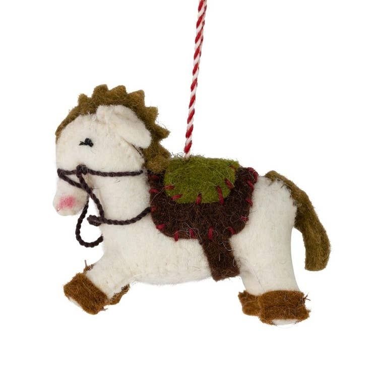 Felt Saddled Horse Ornament, India