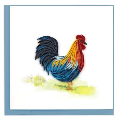 Rooster Quilling Card, Vietnam
