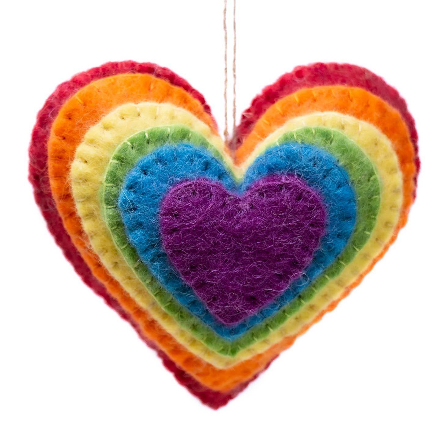 Love Burst Handmade Felt Ornament, Nepal