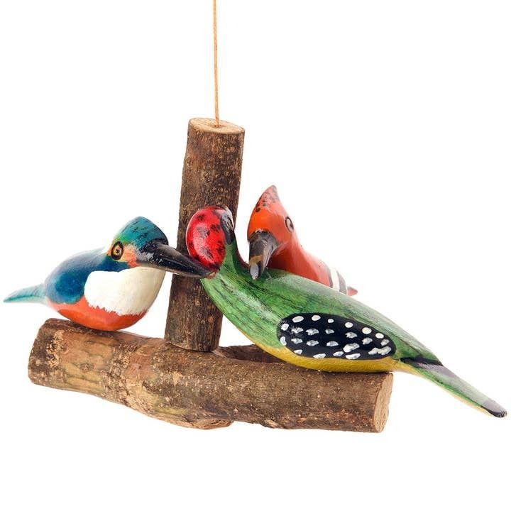 Perched Bird Trio Ornament, Kenya