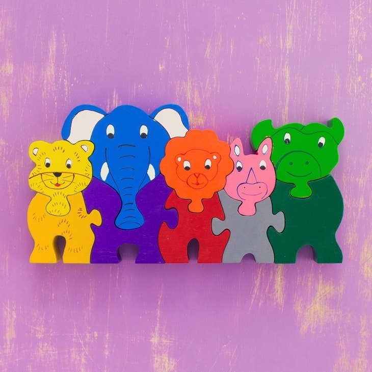 Wooden Puzzle Jungle Animals, Sri Lanka