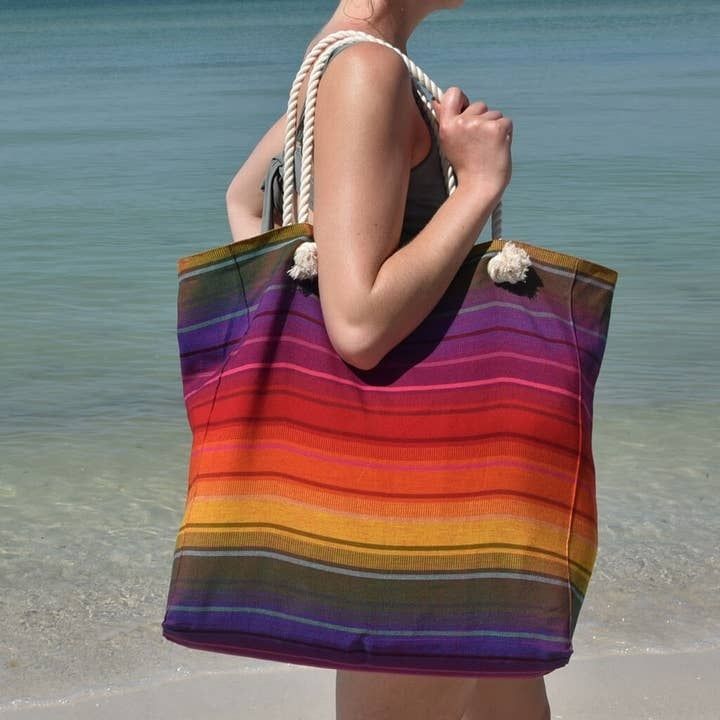 Hand Woven Beach Tote, Guatemala