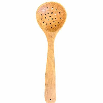 Olive Wood Spatula Strainer Spoon, Kenya