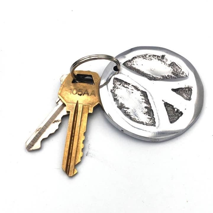 Recycled Aluminum Peace Sign Keychain, Nicaragua