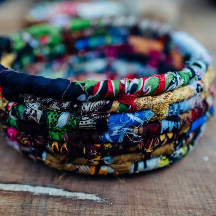 Medium Fabric Bowl Basket, Kenya