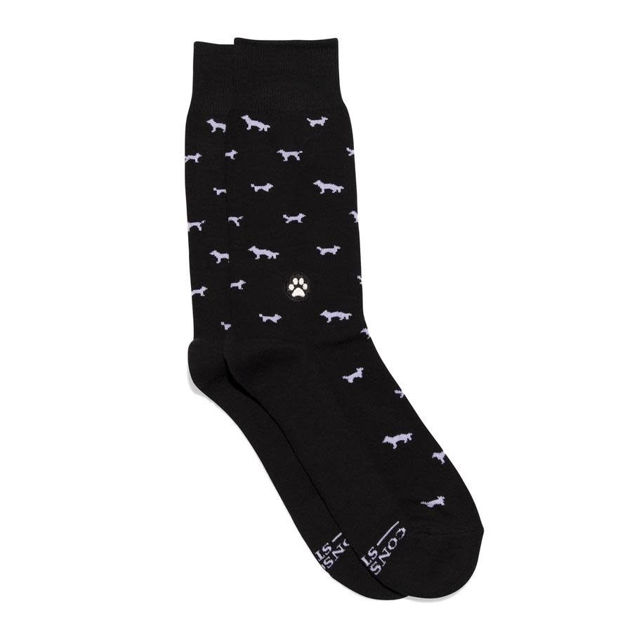 Conscious Step Socks that Save Dogs, Black, Small