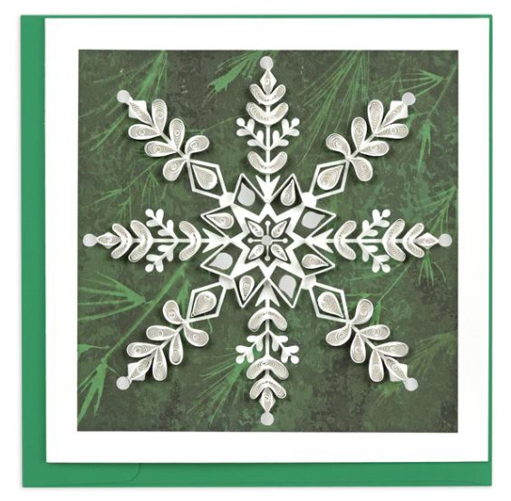 Snowflake on Pine Quilling Card, Vietnam