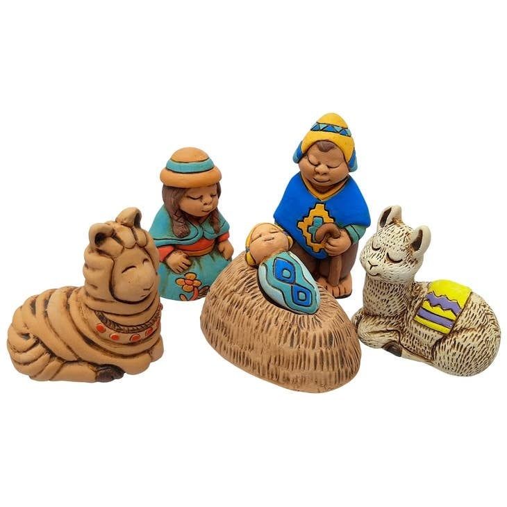 Small Andean Nativity - Set of 6, Peru