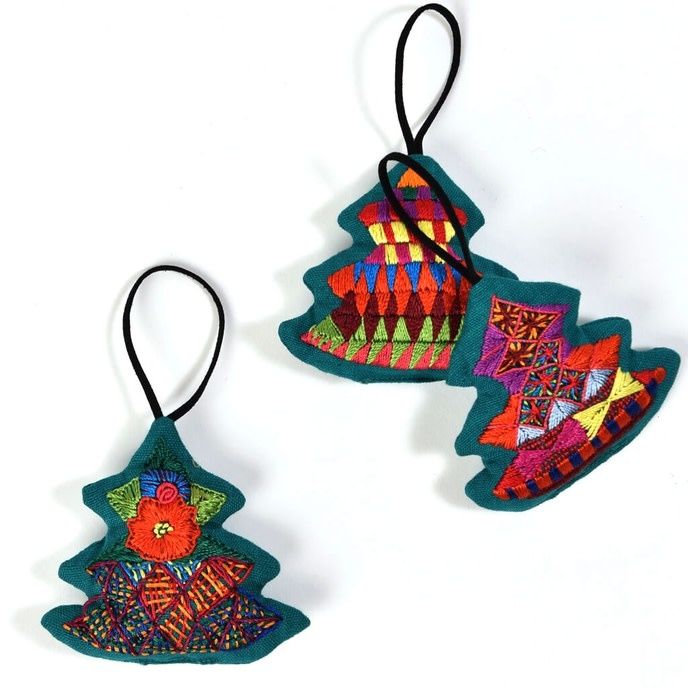 Tree Embroidered Ornament, Guatemala
