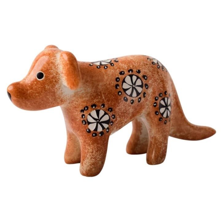Soapstone Orangish Brown Spotted Dog, Sri Lanka