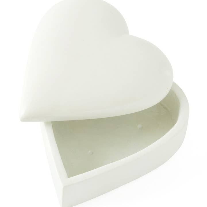 Natural Soapstone Heart Treasure Box, Kenya