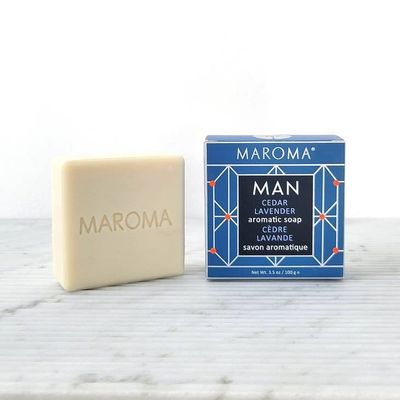 Maroma Man Face and Body Soap Cedar Lavender, India