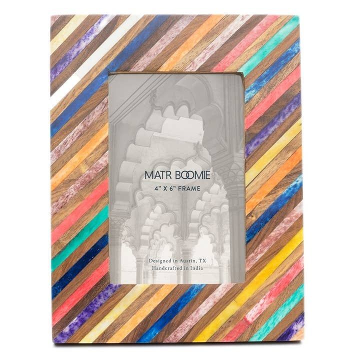 Banka Mundi 4x6 Multicolor Bone Picture Frame, India