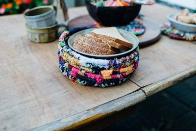 Large Fabric Bowl Basket, Kenya